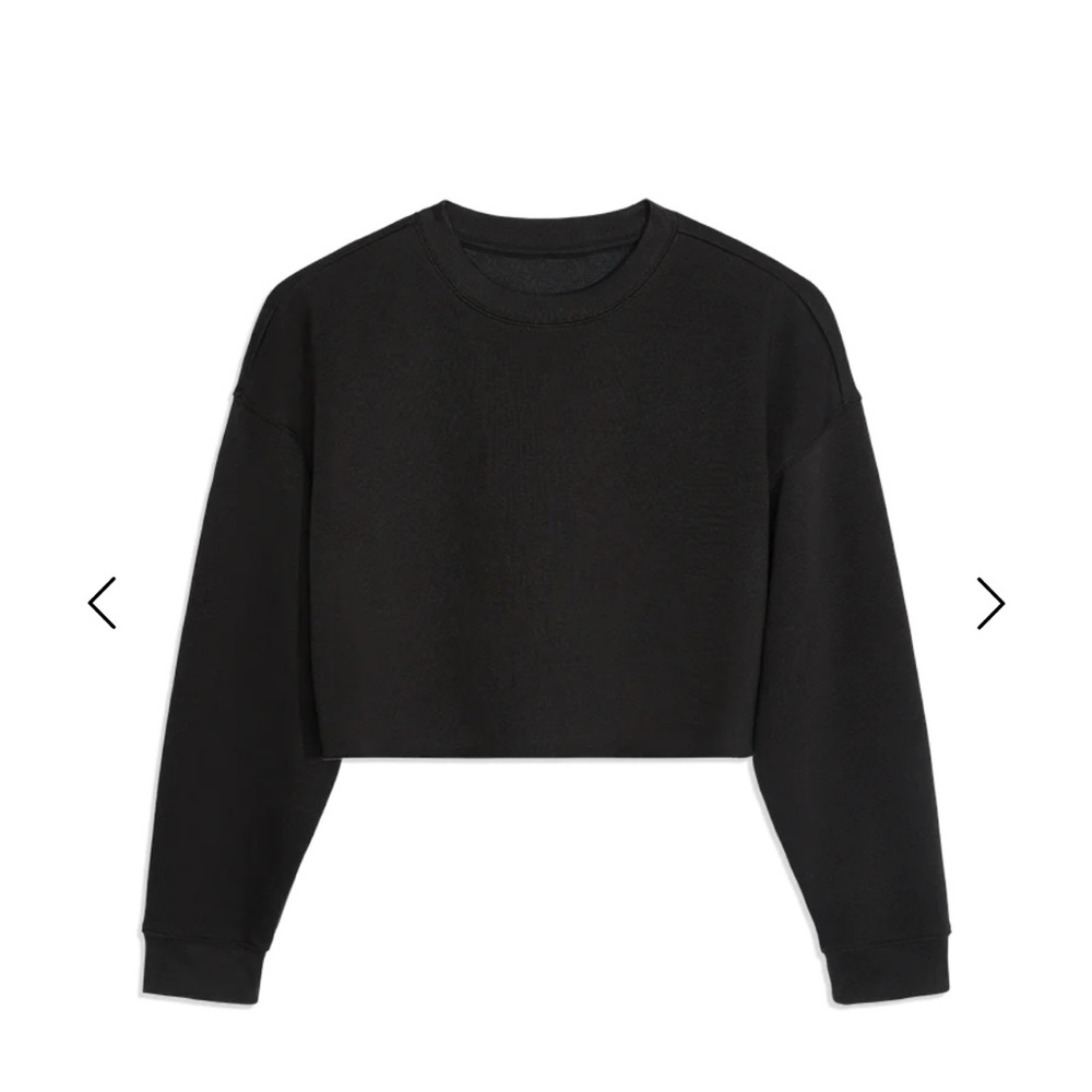 Black WEWOREWHAT CROPPED SWEATSHIRT